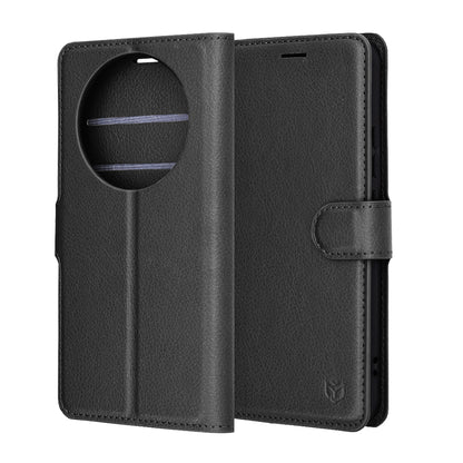 Husa pentru Honor Magic8 Lite, Techsuit, Leather Folio, Neagra