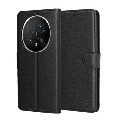 Husa pentru Honor Magic8 Pro, Techsuit, Leather Folio, Neagra