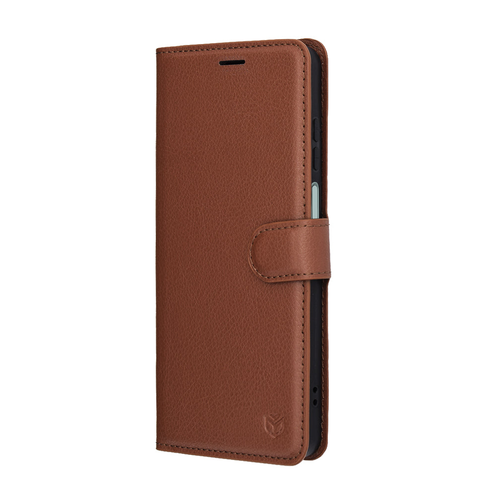 Husa pentru Honor X5c Plus, Techsuit, Leather Folio, Maro