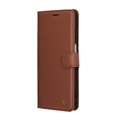 Husa pentru Honor X5c Plus, Techsuit, Leather Folio, Maro