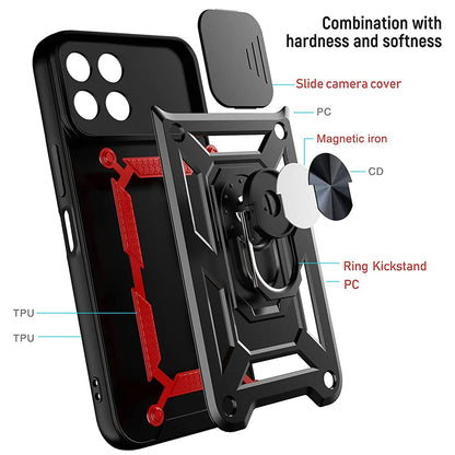 Husa pentru Honor X6a, Techsuit, CamShield, Neagra