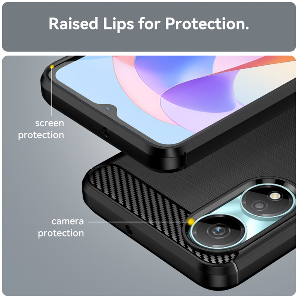 Husa pentru Honor X7b 5G / 90 Smart / X7b 4G, Techsuit, Carbon, Neagra