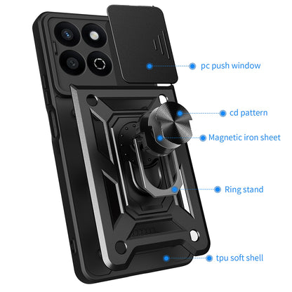 Husa pentru Honor X7c / 200 Smart, Techsuit, CamShield, Neagra