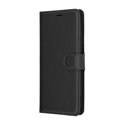 Husa pentru Honor X8c, Techsuit, Leather Folio, Neagra