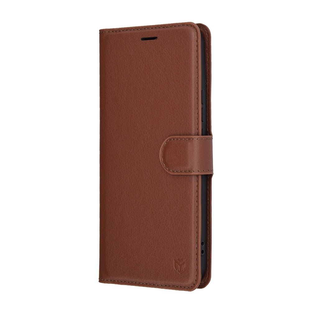 Husa pentru Honor X8c, Techsuit, Leather Folio, Maro