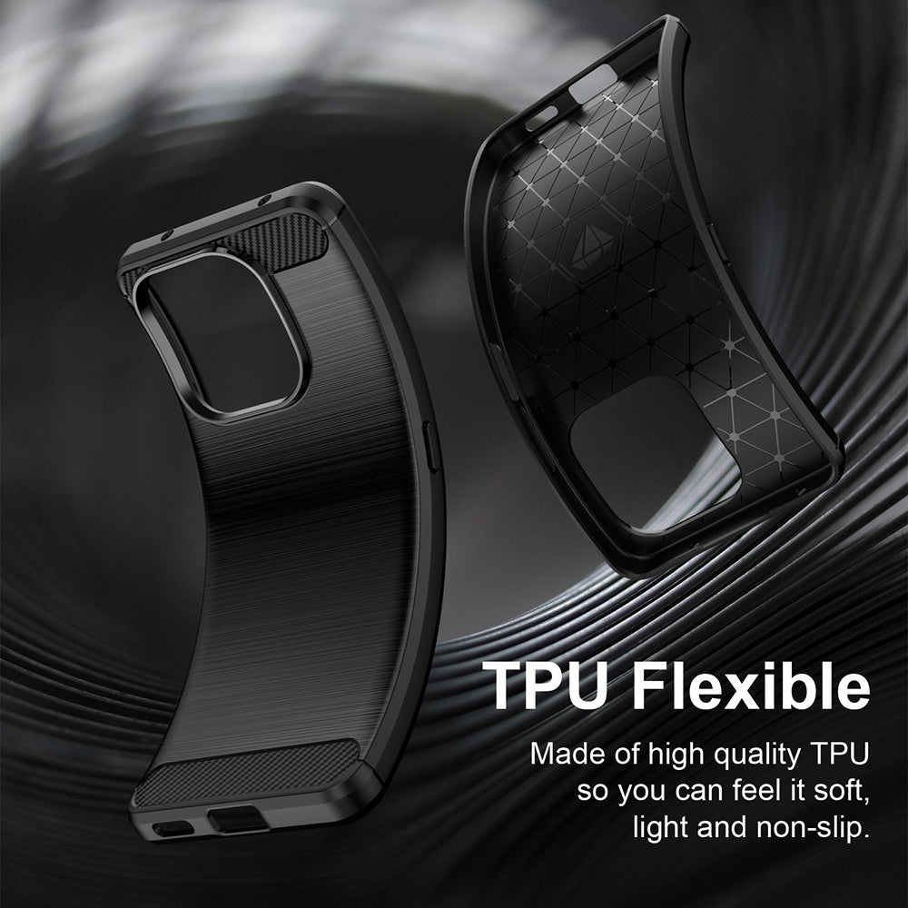 Husa pentru Honor X8d, Techsuit, Carbon, Neagra