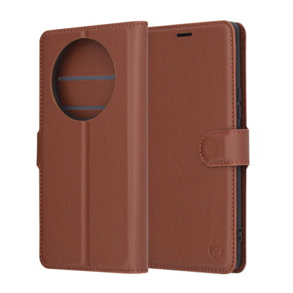 Husa pentru Honor X9c / Magic7 Lite, Techsuit, Leather Folio, Maro