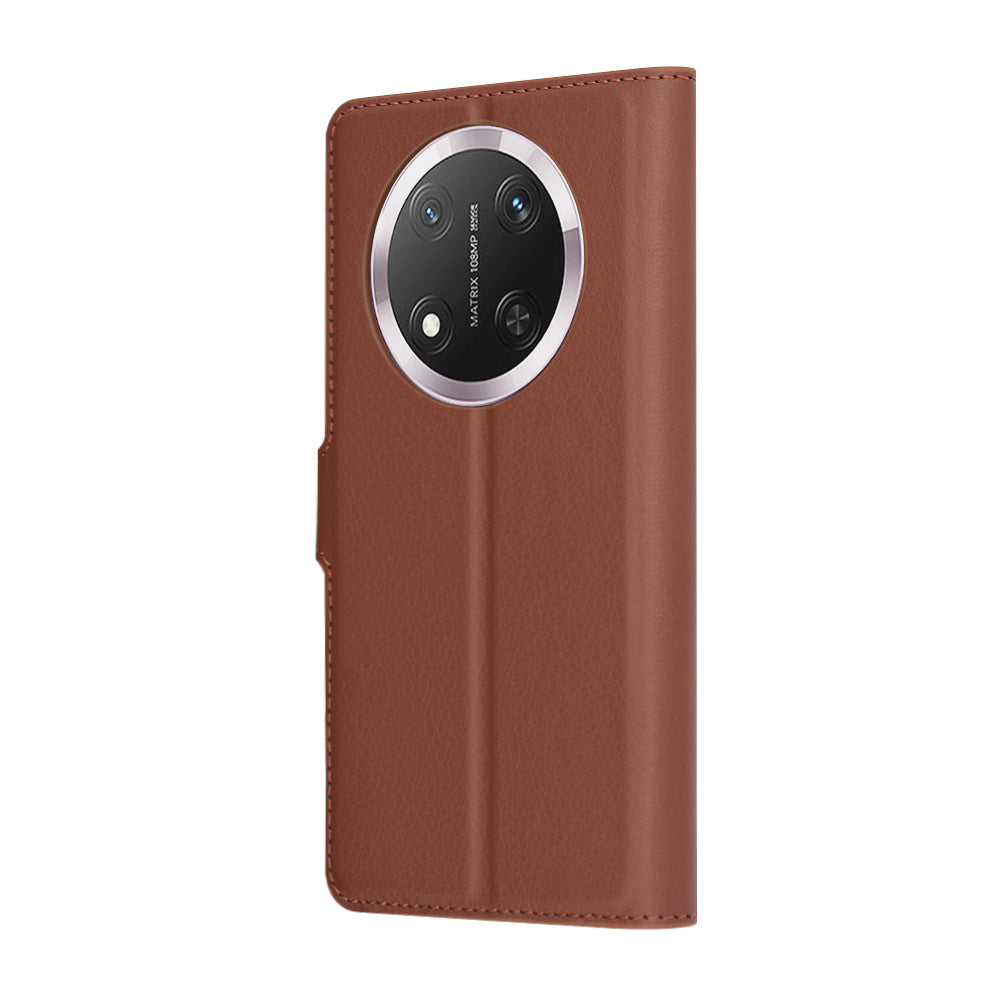 Husa pentru Honor X9c / Magic7 Lite, Techsuit, Leather Folio, Maro