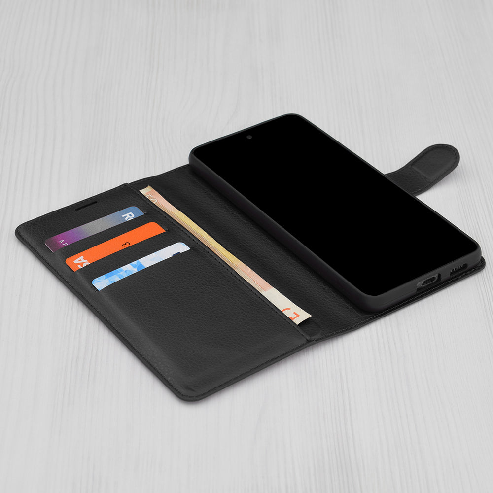 Husa pentru Honor X9c / Magic7 Lite, Techsuit, Leather Folio, Neagra