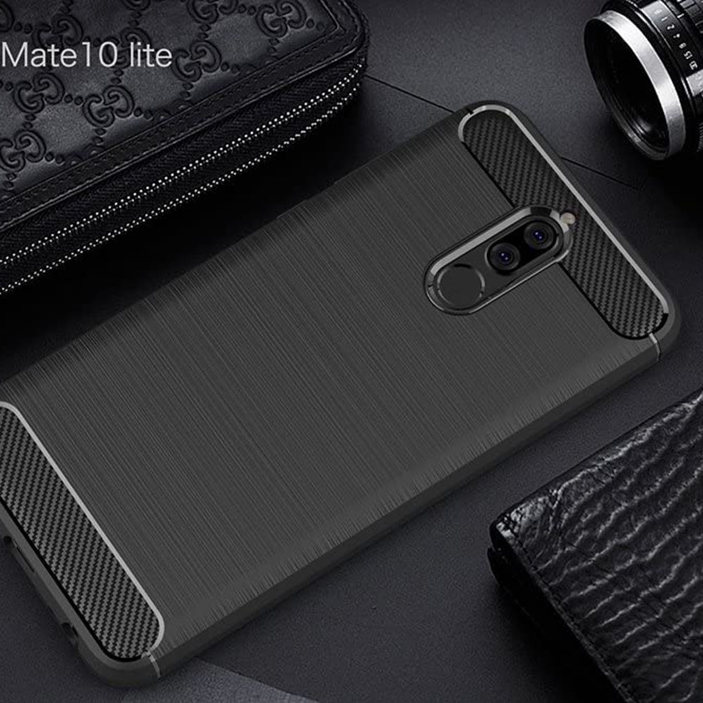 Husa pentru Huawei Mate 10 Lite, Techsuit, Carbon, Neagra
