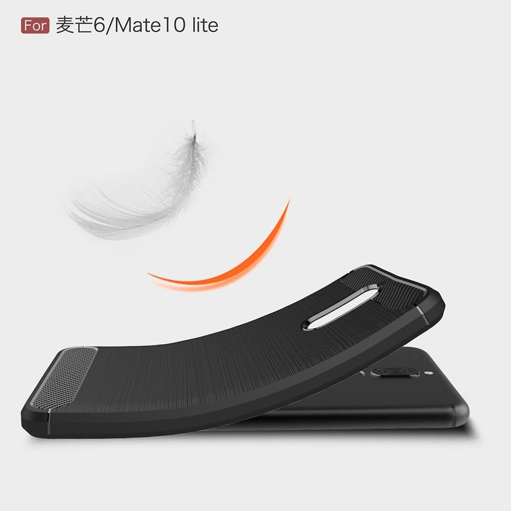 Husa pentru Huawei Mate 10 Lite, Techsuit, Carbon, Neagra