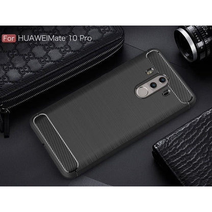 Husa pentru Huawei Mate 10 Pro, Techsuit, Carbon, Neagra
