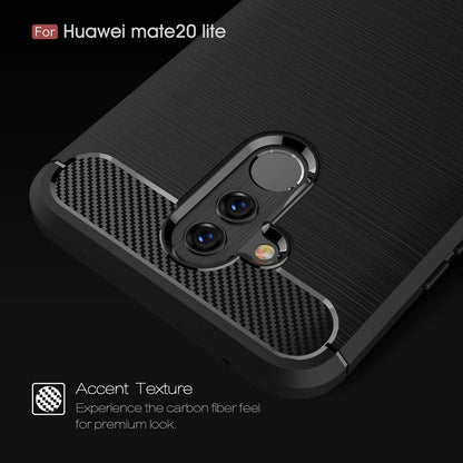 Husa pentru Huawei Mate 20 Lite, Techsuit, Carbon, Neagra