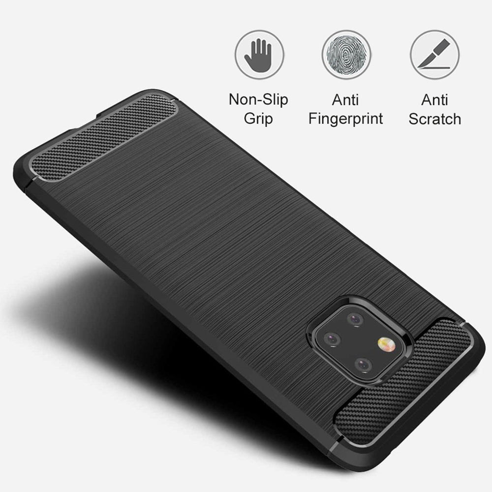 Husa pentru Huawei Mate 20 Pro, Techsuit, Carbon, Neagra
