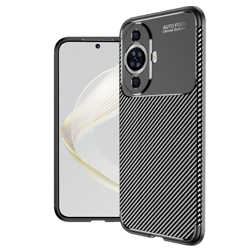 Husa pentru Huawei nova 12s / nova 11, Techsuit, CarbonFiber, Neagra