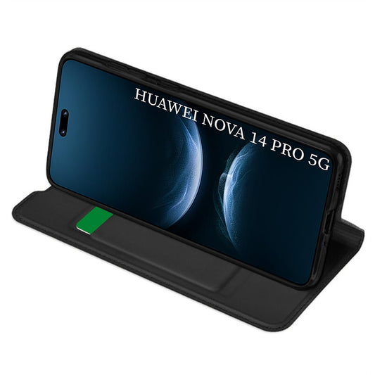 Husa pentru Huawei nova 14 Pro, Techsuit, Magskin Book, Neagra
