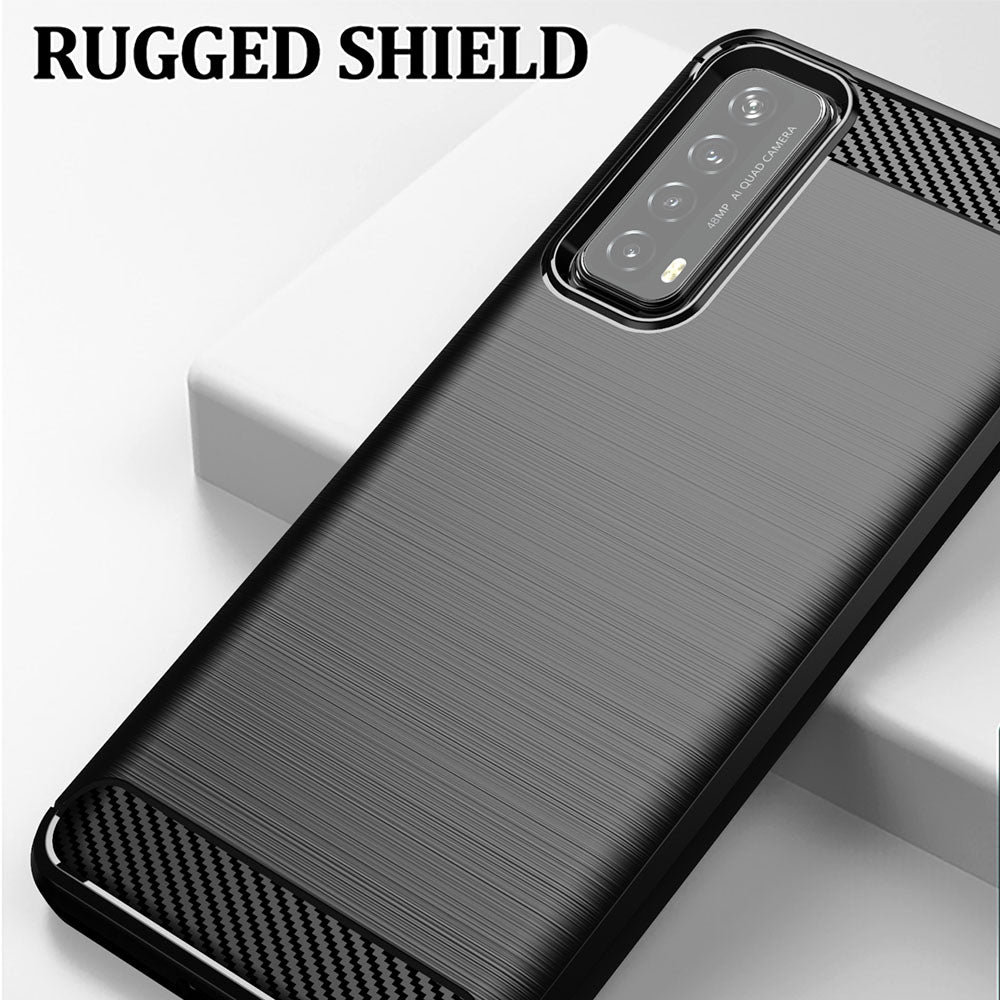 Husa pentru Huawei P smart 2021, Techsuit, Carbon, Neagra
