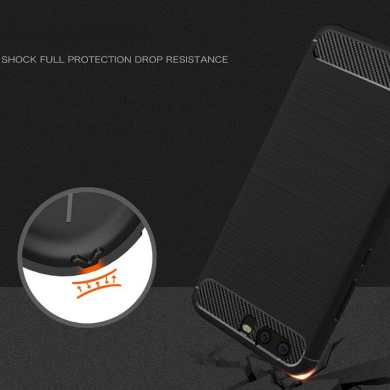 Husa pentru Huawei P10 Plus, Techsuit, Carbon, Neagra