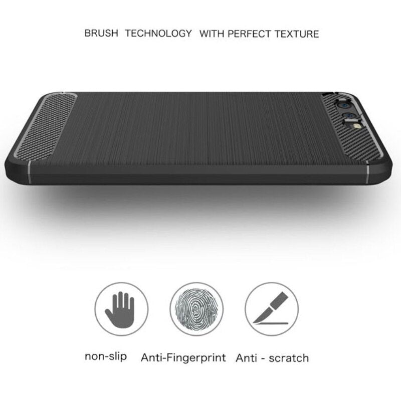 Husa pentru Huawei P10 Plus, Techsuit, Carbon, Neagra