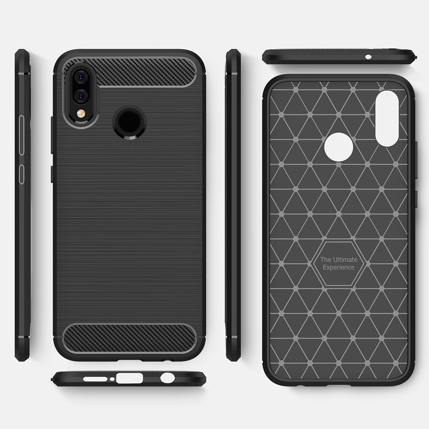 Husa pentru Huawei P20 Lite, Techsuit, Carbon, Neagra