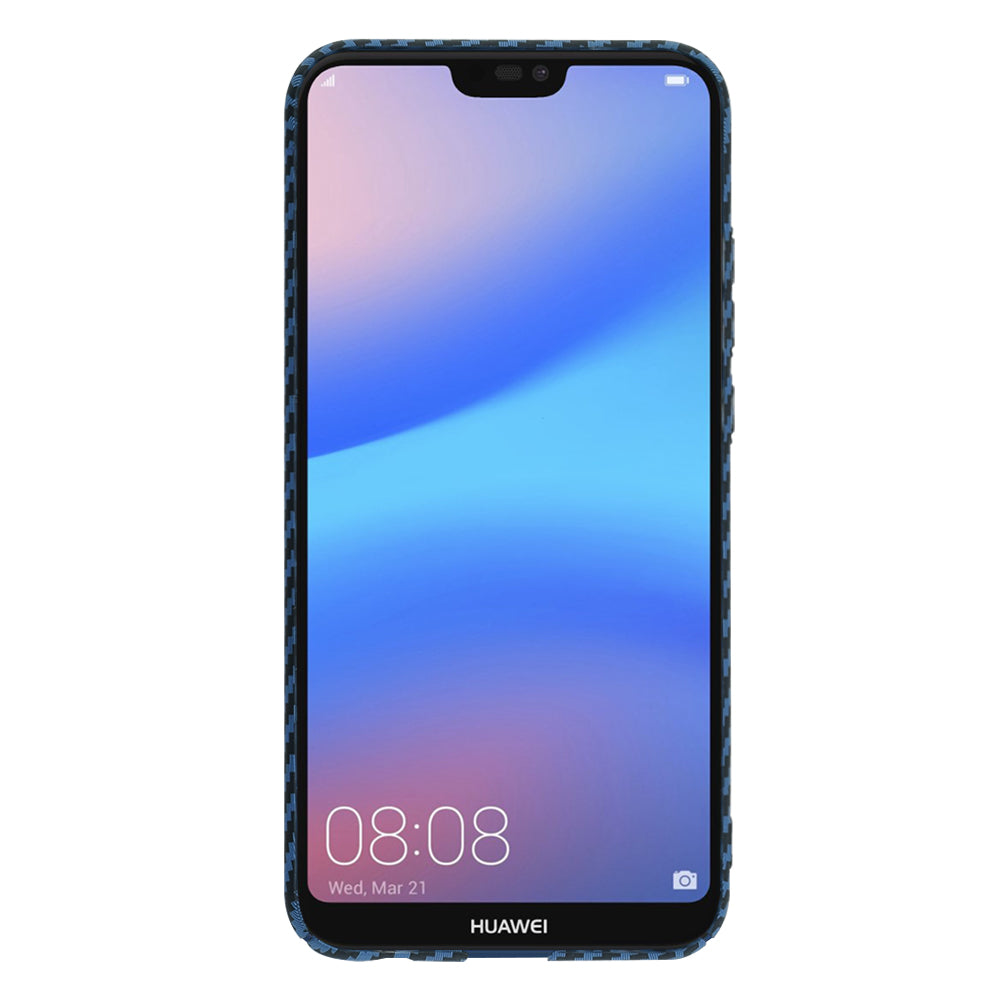 Husa pentru Huawei P20 Lite, Techsuit, Carbonite FiberShell, Turcoaz
