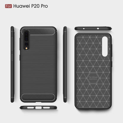 Husa pentru Huawei P20 Pro, Techsuit, Carbon, Neagra