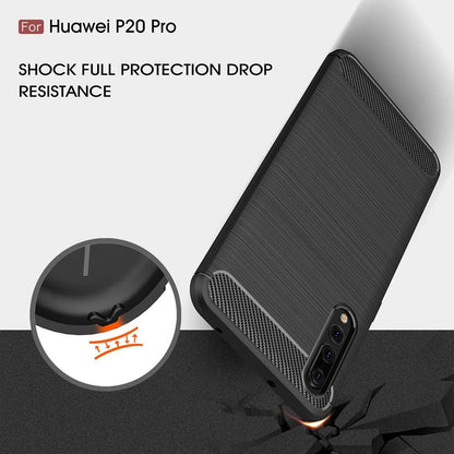 Husa pentru Huawei P20 Pro, Techsuit, Carbon, Neagra