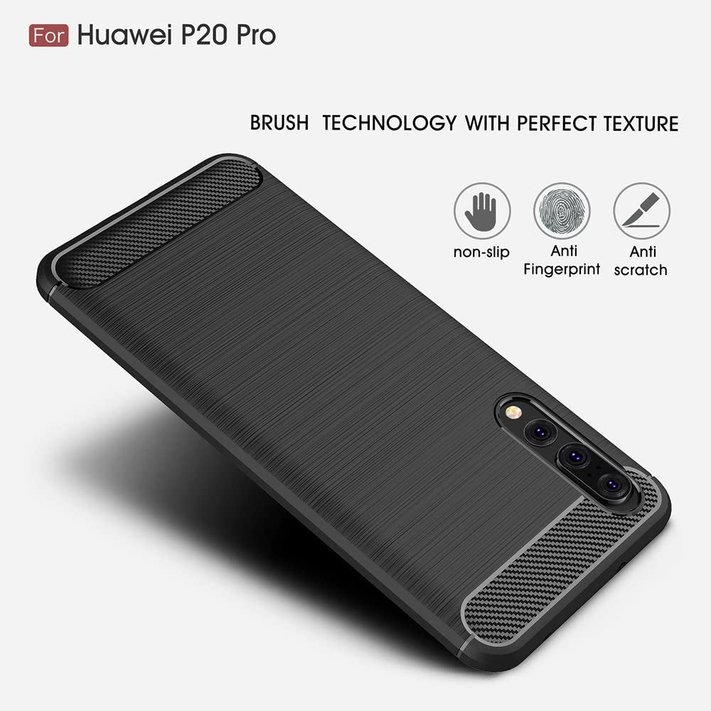 Husa pentru Huawei P20 Pro, Techsuit, Carbon, Neagra
