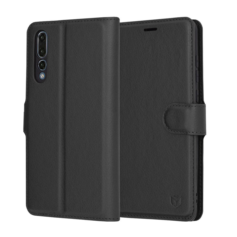 Husa pentru Huawei P20 Pro, Techsuit, Leather Folio, Neagra