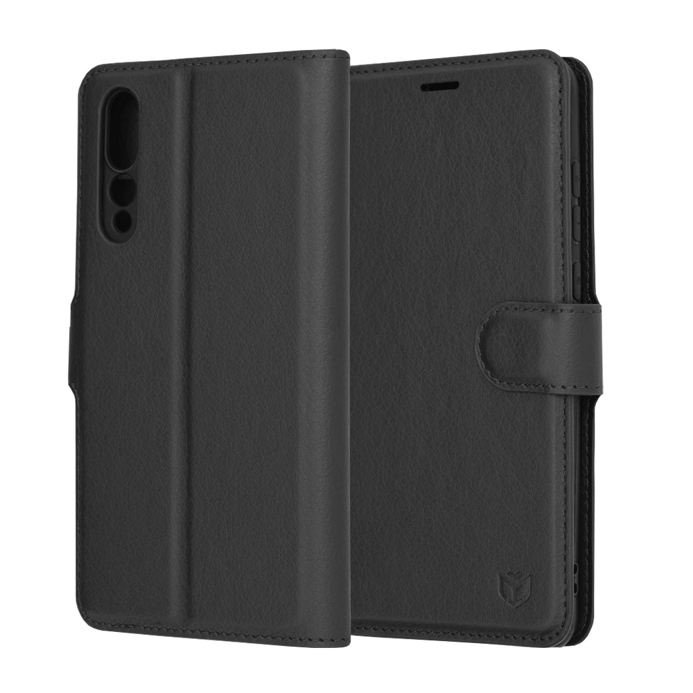 Husa pentru Huawei P20 Pro, Techsuit, Leather Folio, Neagra