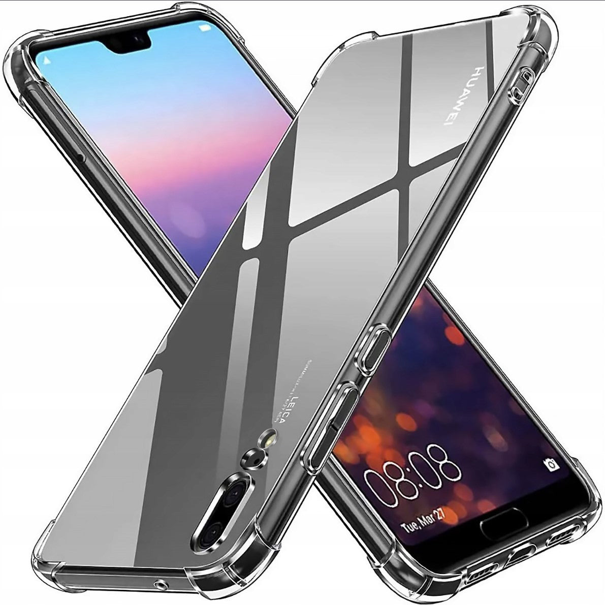Husa pentru Huawei P20, Techsuit, Shockproof Clear, Transparenta