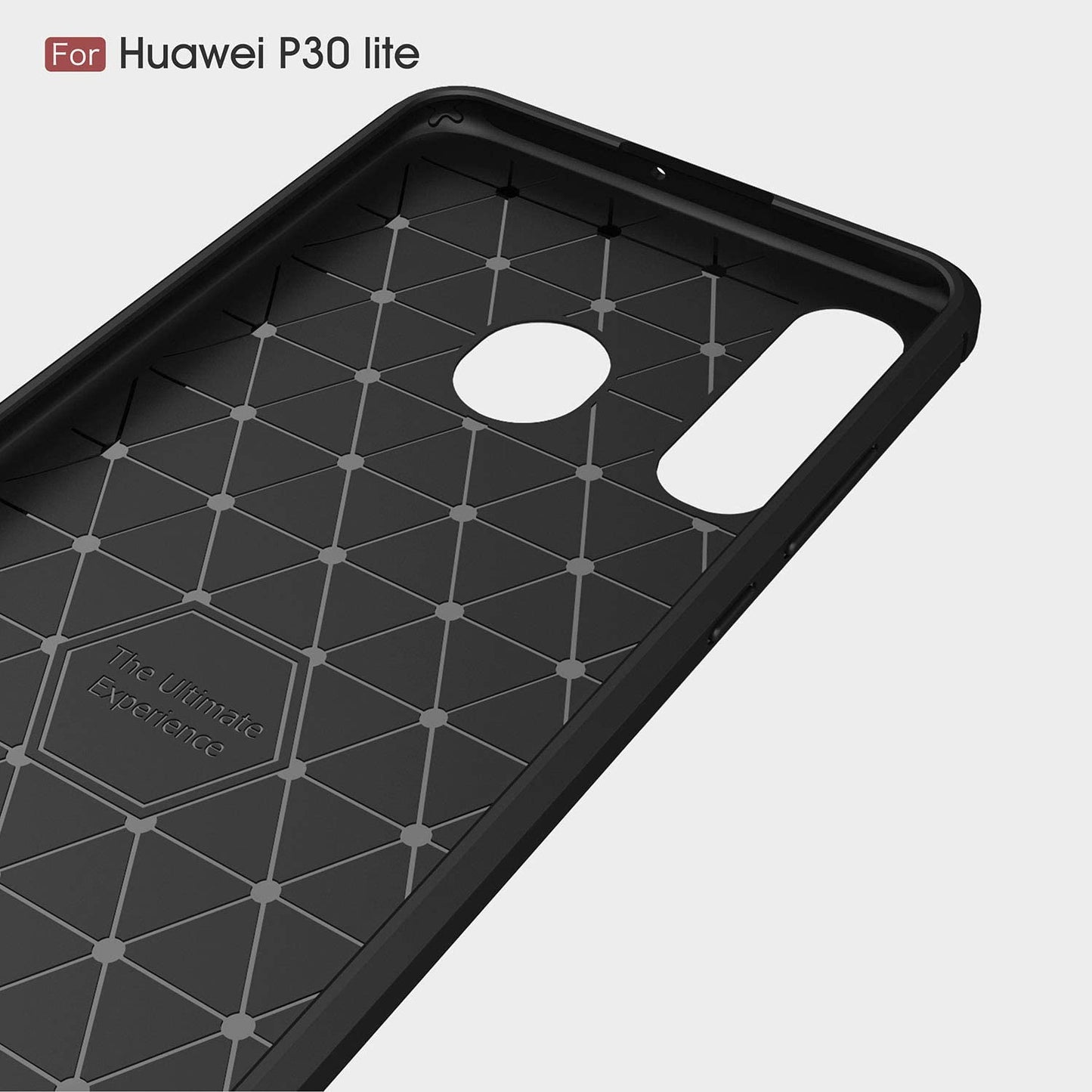 Husa pentru Huawei P30 lite New Edition / P30 lite, Techsuit, Carbon, Neagra