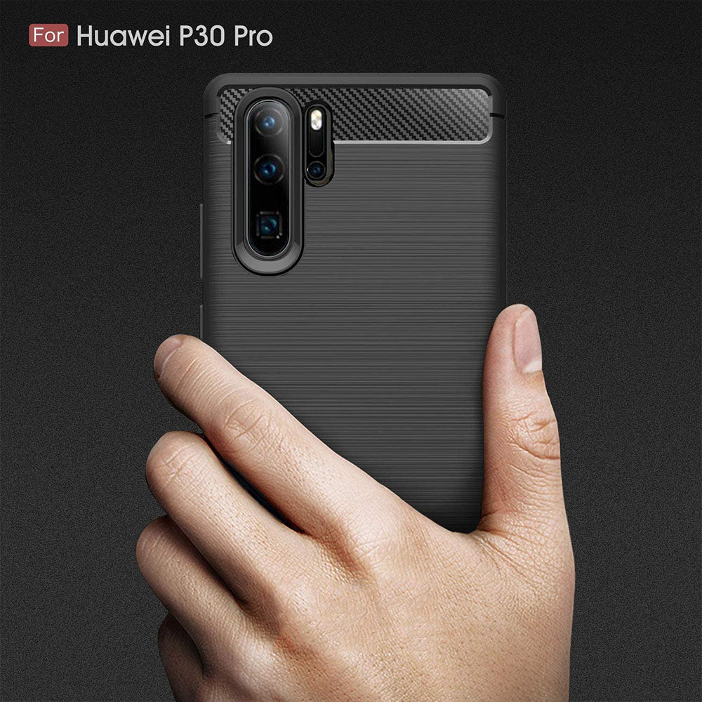 Husa pentru Huawei P30 Pro New Edition / P30 Pro, Techsuit, Carbon, Neagra