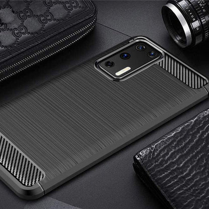 Husa pentru Huawei P40 Pro, Techsuit, Carbon, Neagra