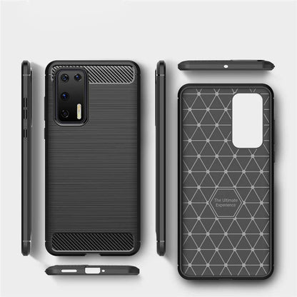 Husa pentru Huawei P40 Pro, Techsuit, Carbon, Neagra