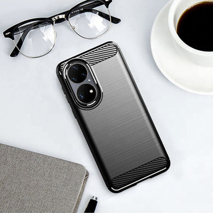 Husa pentru Huawei P50 Pro, Techsuit, Carbon, Neagra