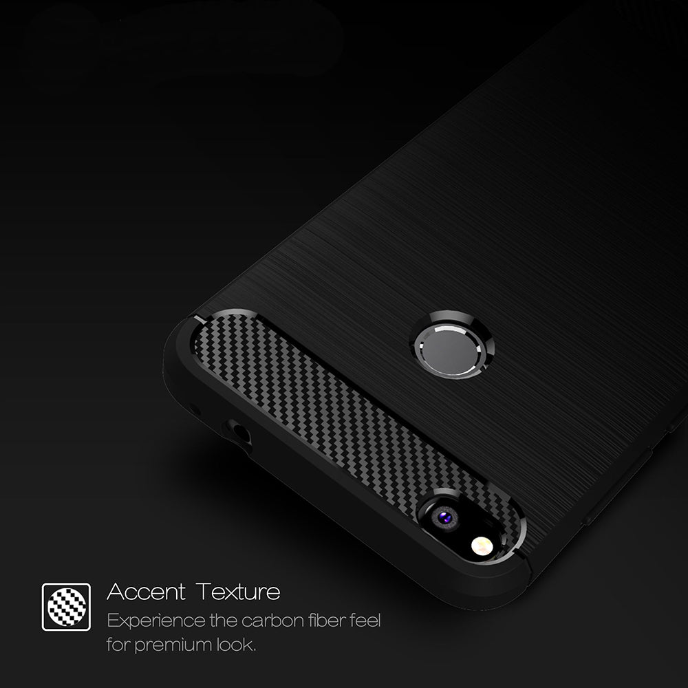 Husa pentru Huawei P9 Lite (2017) / P8 Lite (2017), Techsuit, Carbon, Neagra