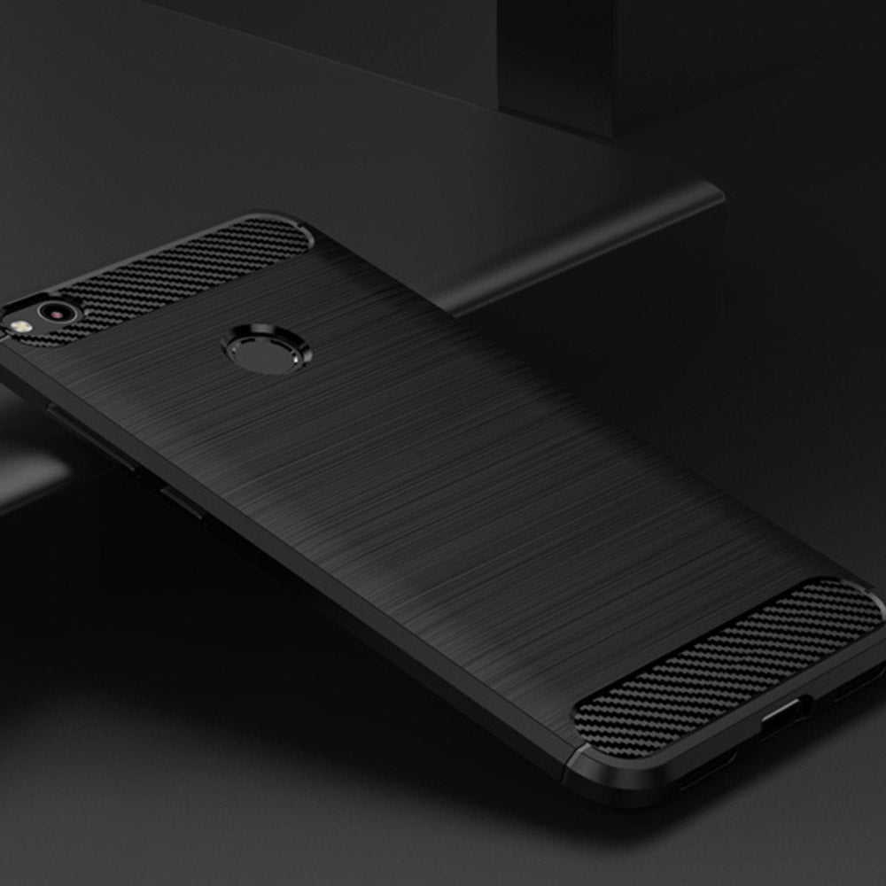 Husa pentru Huawei P9 Lite (2017) / P8 Lite (2017), Techsuit, Carbon, Neagra