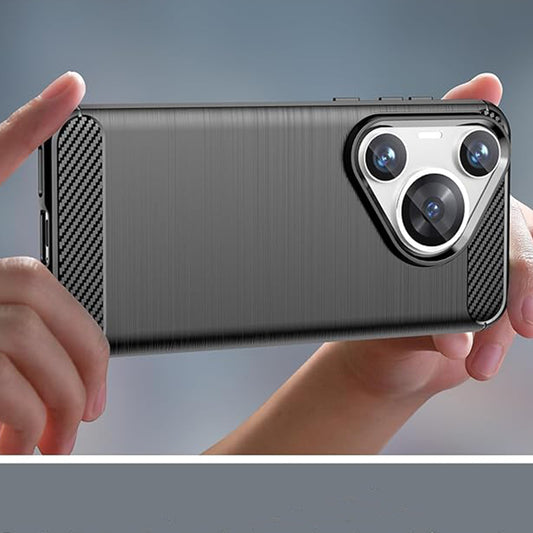 Husa pentru Huawei Pura 70, Techsuit, Carbon, Neagra