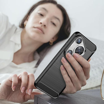 Husa pentru Huawei Pura 70, Techsuit, Carbon, Neagra