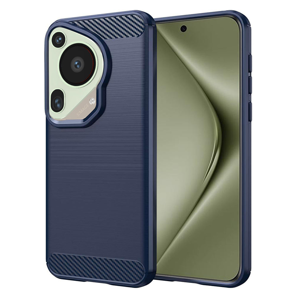 Husa pentru Huawei Pura 70 Ultra, Techsuit, Carbon, Albastra
