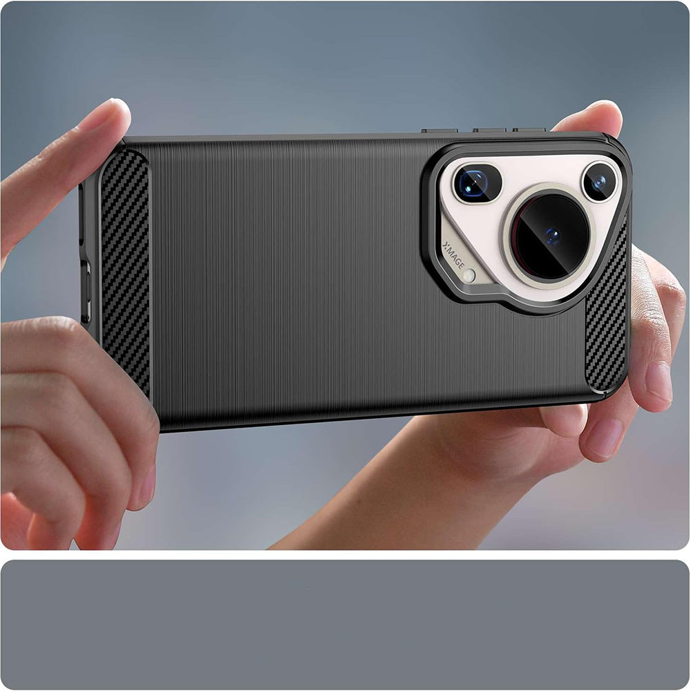 Husa pentru Huawei Pura 70 Ultra, Techsuit, Carbon, Albastra