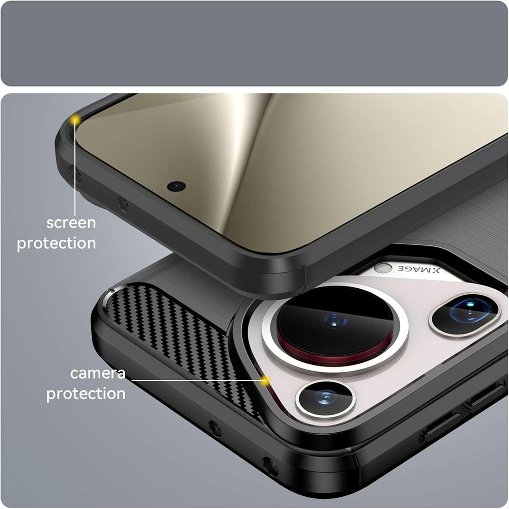 Husa pentru Huawei Pura 70 Ultra, Techsuit, Carbon, Albastra