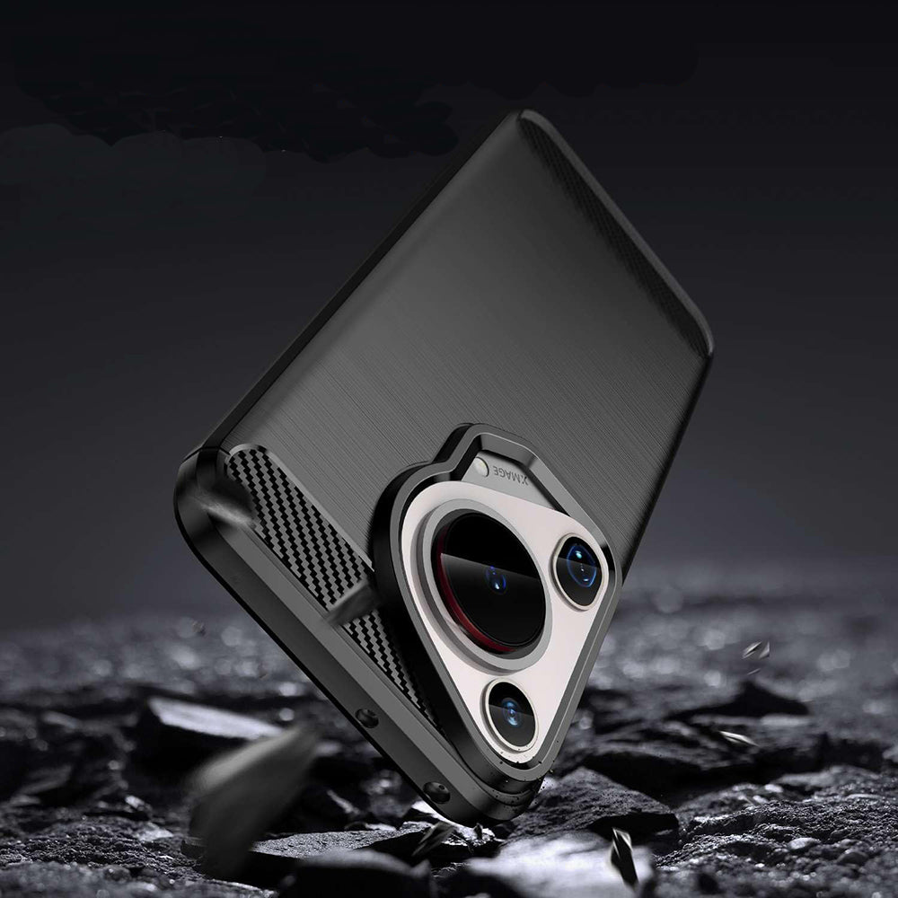 Husa pentru Huawei Pura 70 Ultra, Techsuit, Carbon, Neagra