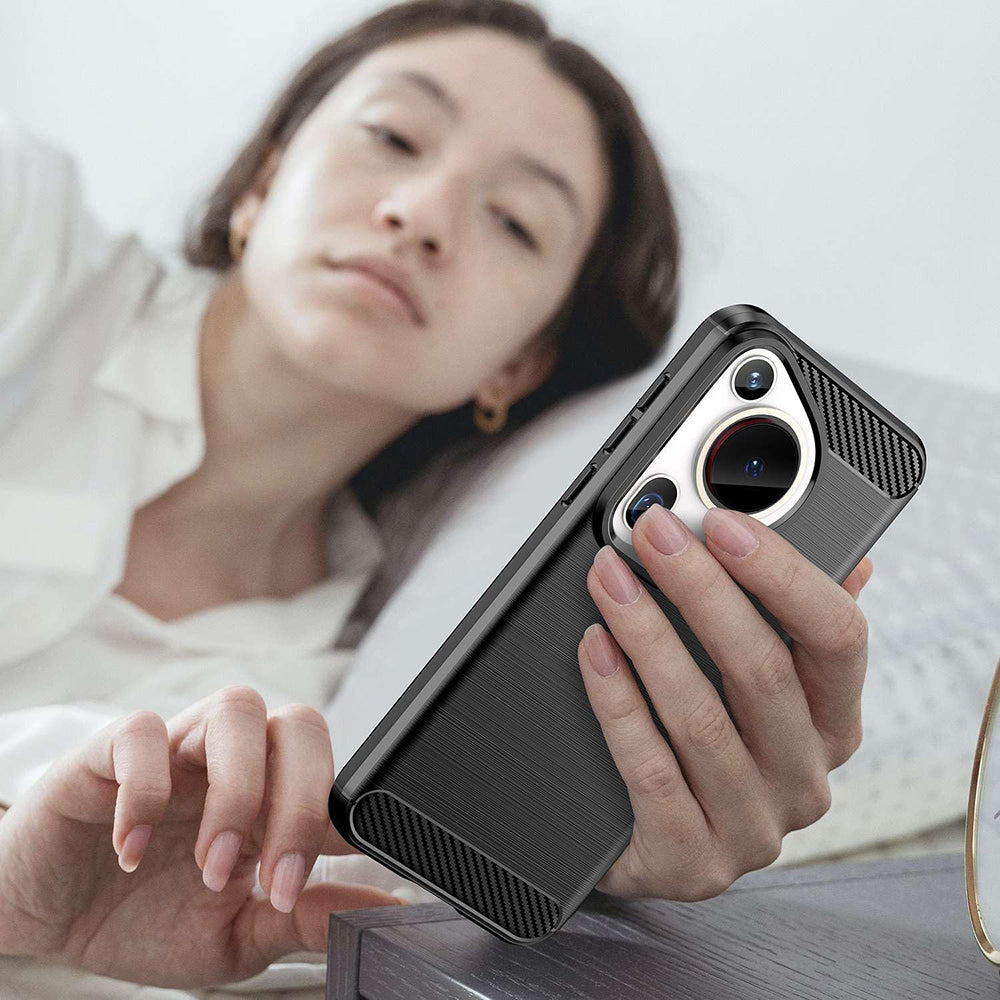 Husa pentru Huawei Pura 70 Ultra, Techsuit, Carbon, Neagra