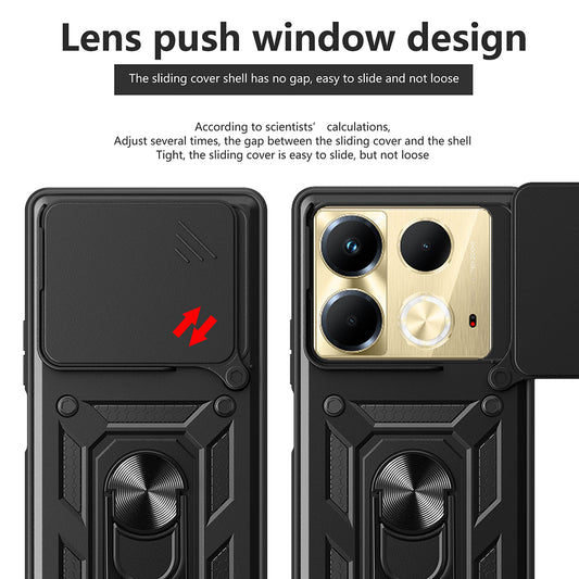 Husa pentru Infinix Note 40 4G, Techsuit, CamShield, Neagra