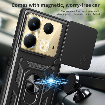 Husa pentru Infinix Note 40 4G, Techsuit, CamShield, Neagra