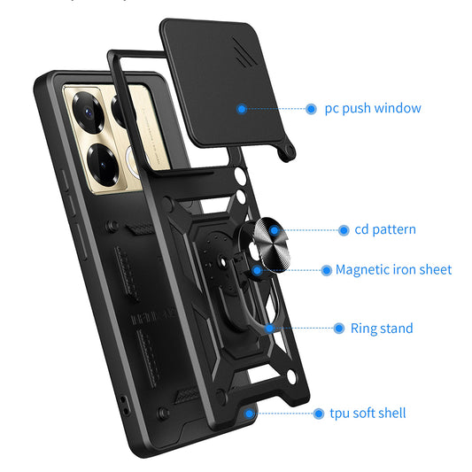 Husa pentru Infinix Note 40 Pro+, Techsuit, CamShield, Roz