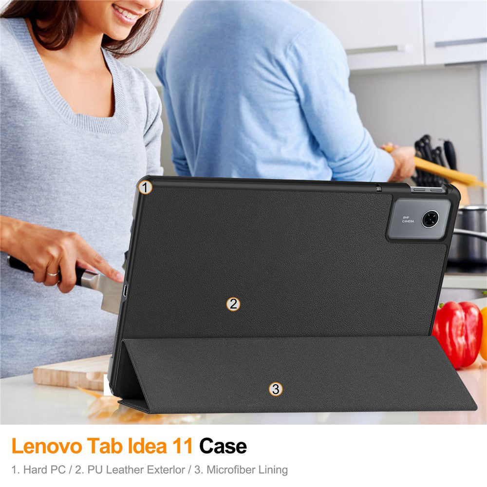 Husa pentru Lenovo Idea Tab 11, Techsuit, FoldPro, Neagra