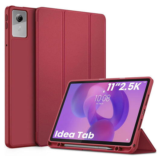 Husa pentru Lenovo Idea Tab 11, Techsuit, FoldPro, Rosie